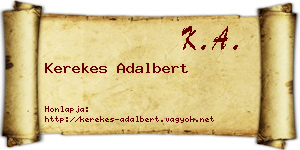 Kerekes Adalbert névjegykártya